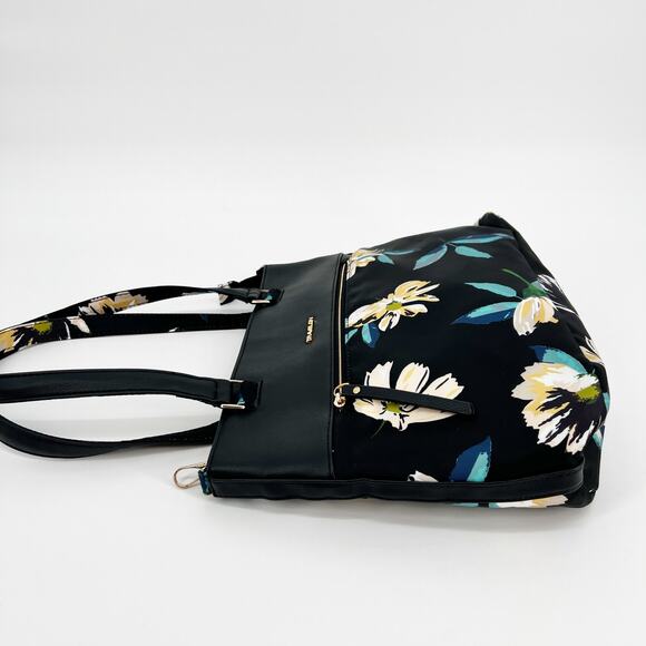 Travelon Anti Theft Addison Tote Bag Midnight Floral Travel 15x11x4 READ Black - Picture 4 of 10